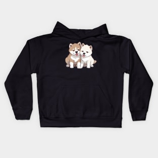 akita puppy Kids Hoodie